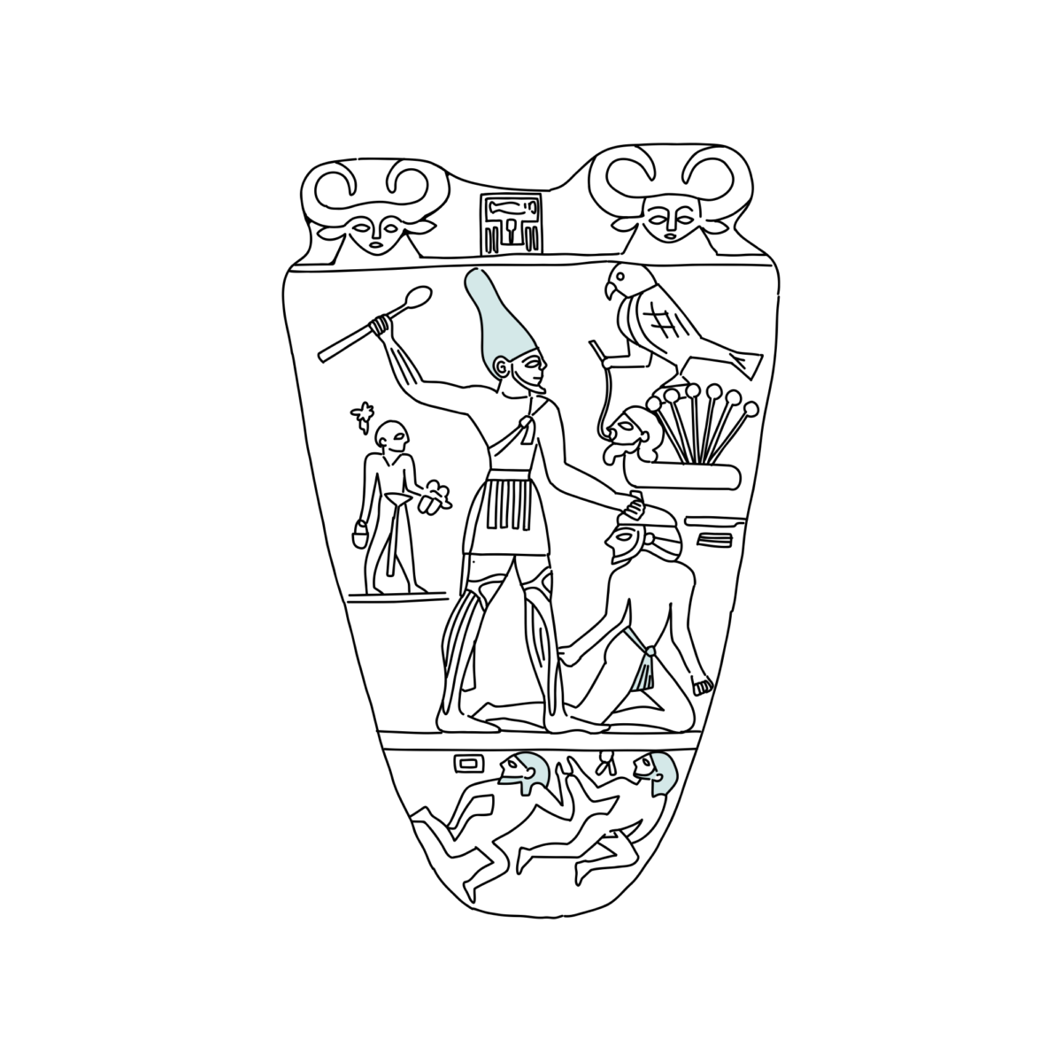 古代エジプト-ナルメル王の化粧板