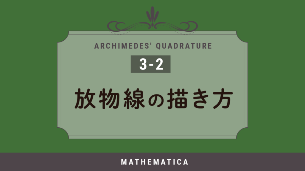3-2. 放物線の描き方 | アルキメデスが考えた方法を詳しく解説