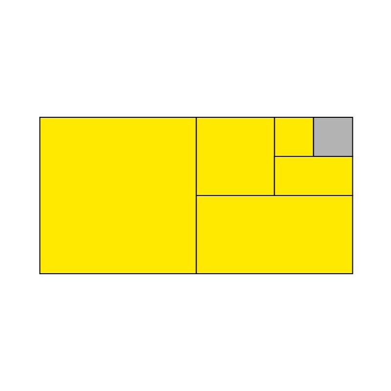 1/2ずつ足していく無限級数の図